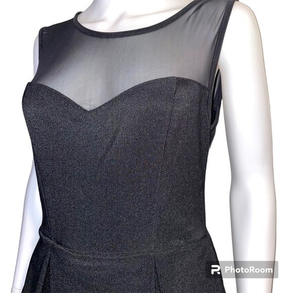Bisou Bisou Sleeveless Peplum Waist Sweetheart Neckline Black Dress Size 10 - Picture 4 of 8